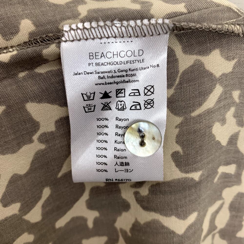 Anthropologie Beachgold Mirage Sana Button Down Shirt Dune Animal Print Blouse S - Picture 12 of 12